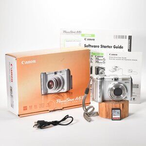 Canon PowerShot A630 Digital Camera 8MP 4x Optical Zoom Video 16GB SD Card